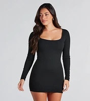 Casual Muse Scoop Neck Mini Dress