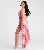 Major Crush Marble Print Maxi Dress