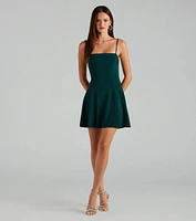 Casual Flirt Sleeveless A-Line Short Dress