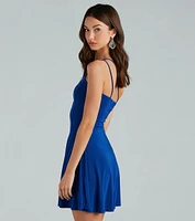 Trendy New Vibe One-Shoulder Skater Dress