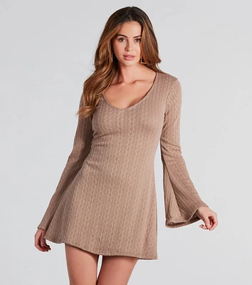 Timeless Classic Cable Knit A-Line Dress