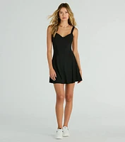 Lost Love Strappy Back A-Line Mini Dress