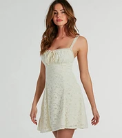 Awaken Beauty A-Line Lace Short Dress