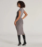 Back To Basics Ribbed Knit Midi Dress