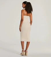 Effortless Blis Sleeveless Bodycon Knit Midi Dress