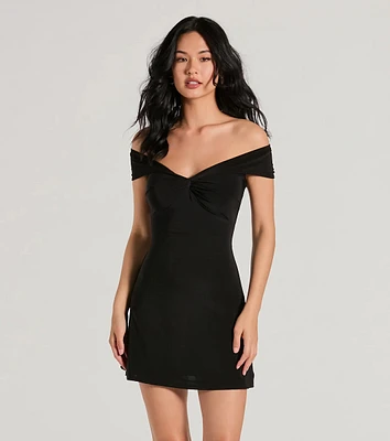 Elevated Chic Off-The-Shoulder A-Line Mini Dress