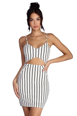 Striped And Stylish Mini Dress