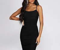 Mesh Muse Midi Dress