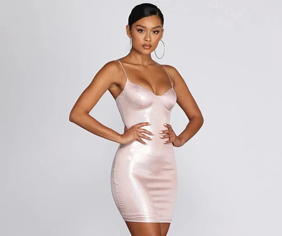 Butterfly Babe Metallic Mini Dress