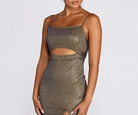 Party With Me Glitter Mini Dress