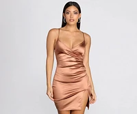 Glamorous Diva Satin Mini Dress