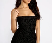 Wild Instinct Mesh Burnout Leopard Mini Dress