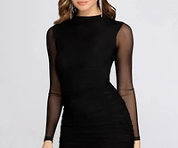 Best Dressed Mesh Mini Dress