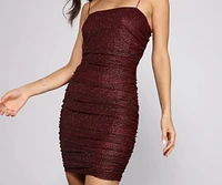 Girly Glitter Mesh Mini Dress