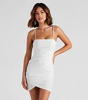 Wrapped Stylish Crepe Mini Dress