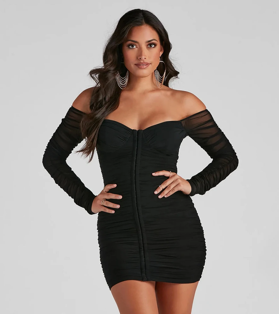 Flirty And Chic Mesh Mini Dress