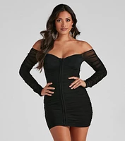 Flirty And Chic Mesh Mini Dress