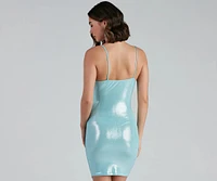 Metallic Marvel Sleeveless Mini Dress