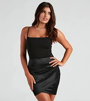 Own The Night Faux Wrap Mini Dress