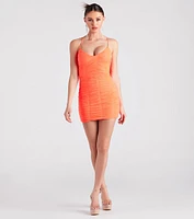 Club Nights Mesh Strappy Mini Dress