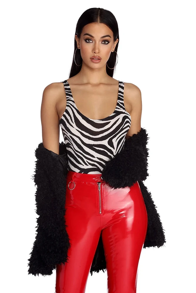 Striped Instincts Zebra Bodysuit