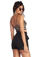 Smock It Leopard Crop Top