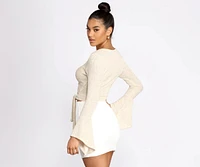 Belted Bell Beauty Top
