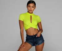 Issa Mood Keyhole Crop Top