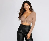 Twisted Style Knit Crop Top