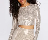 Stunner Sequins Crop Top