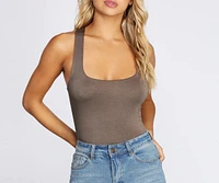 Cross Back Square Neck Bodysuit