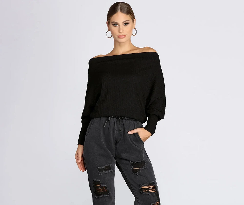 Comfy Chic Ribbed Knit Top