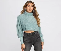 Cozy Cropped Fuzzy Sweater