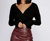 Wrapped Knit Crop Top