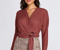 O-Ring Detail Wrap Front Top