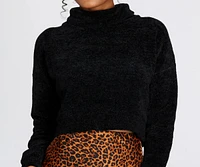 Chenille Cropped Sweater