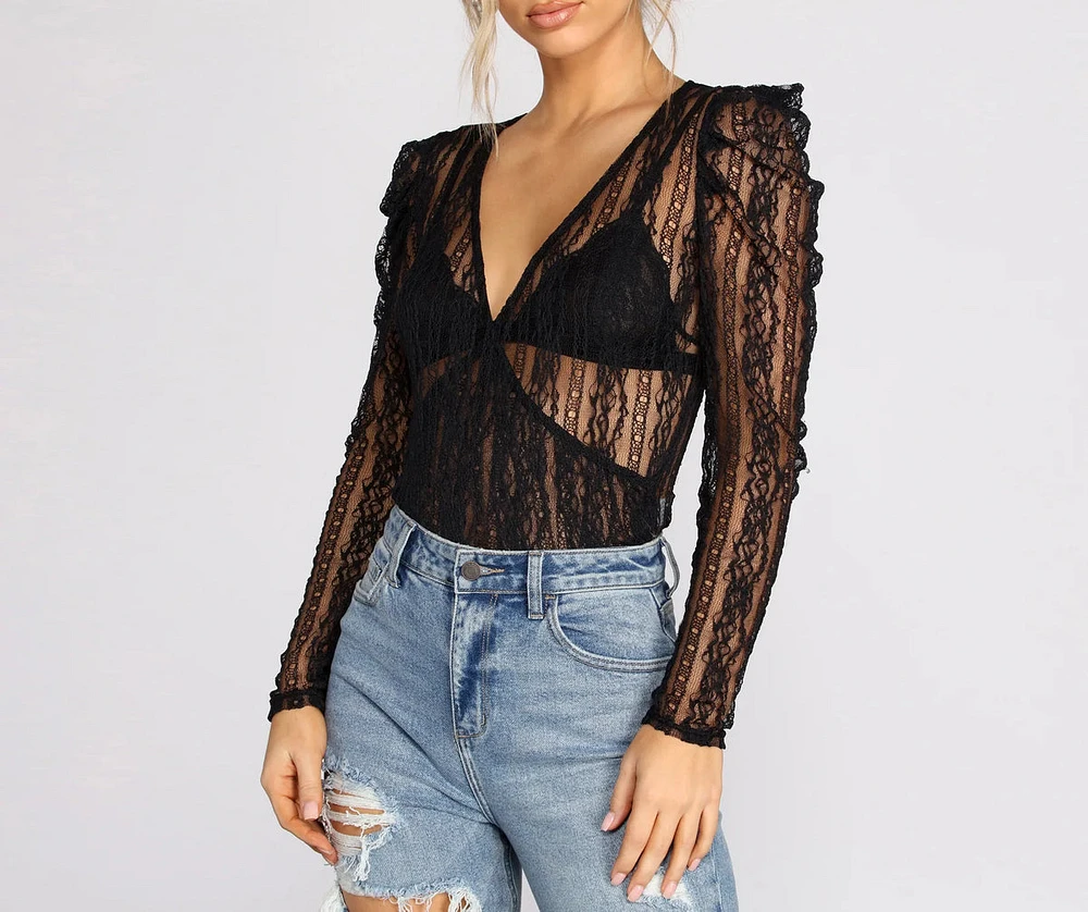 Luxe Lace Surplice Top