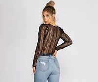 Luxe Lace Surplice Top