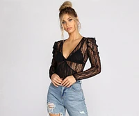 Luxe Lace Surplice Top