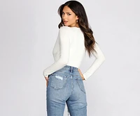 Wrapped Basics Surplice Bodysuit