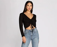 Can't Get Over Knit Crop Top