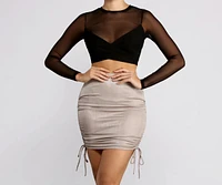 All Eyes on You Mesh Crop Top