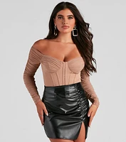 Ruched Moment Cropped Bustier