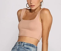 Classic Chic Wide Strap Crop Top