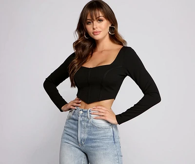 Feeling Glam Crepe Crop Top