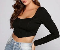 Feeling Glam Crepe Crop Top