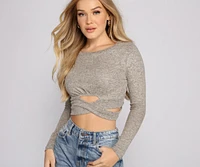 So Casual Criss-Cross Crop Top