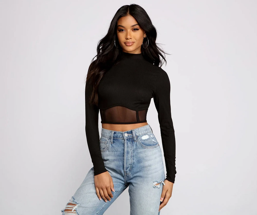 Mesmerize Mesh Crop Top