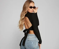 Second Look Open Back Crop Top