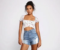 Blooming Beauty Floral Crop Top